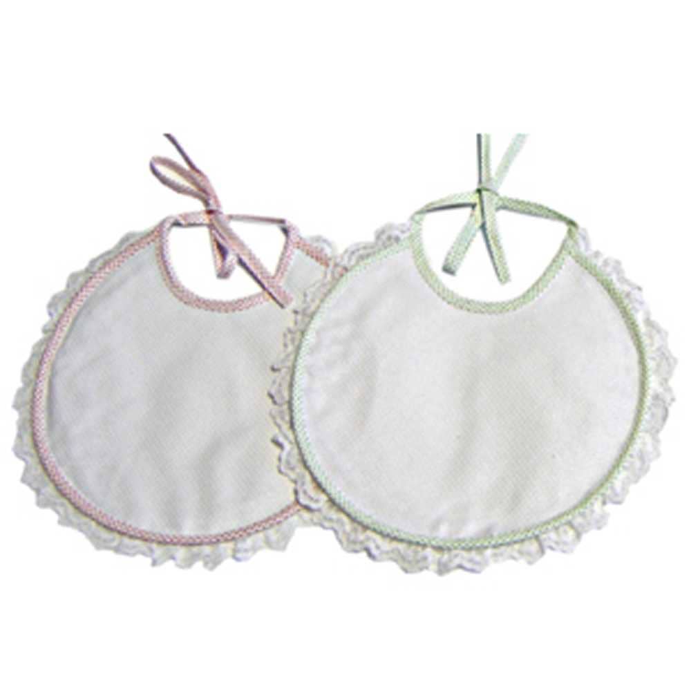 Almatex srl - Wholesale Clothing Set - Baby - DADO bib cm.21x21 with laces - to be embroidered0