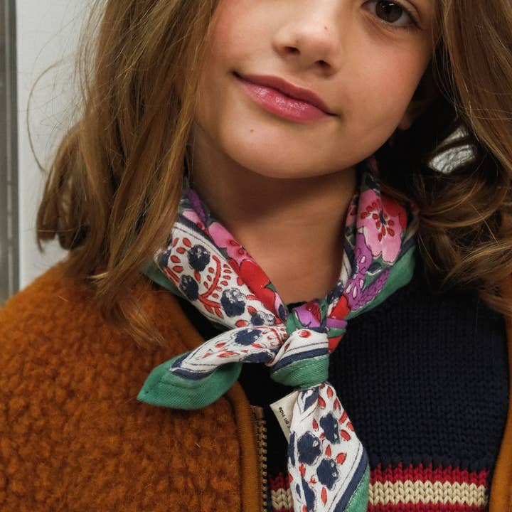 SO FAMILY - Wholesale Scarf - Kids - Baby, Child Scarves Indore green 50 cm