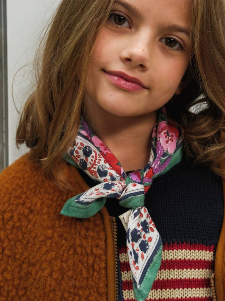 Foulards Bébé, Enfant Indore vert 5O cm pour la vente par SO FAMILY