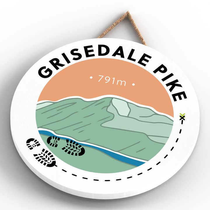 Vivid Squid Wholesale – wholesale Plaque – P6597 - Grisedale Pike 791m Mountain Hiking Lake District Il3