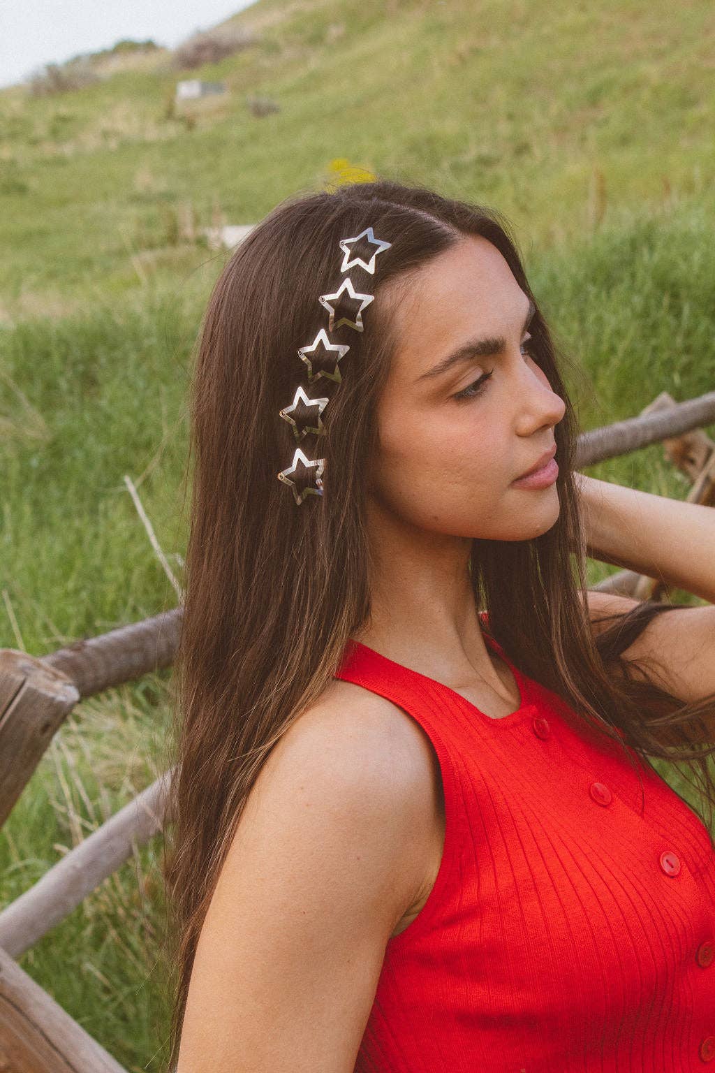 Shop Andi - Wholesale Hair Clip - Women's - Silver Starlet Snap Clip 5-pack2