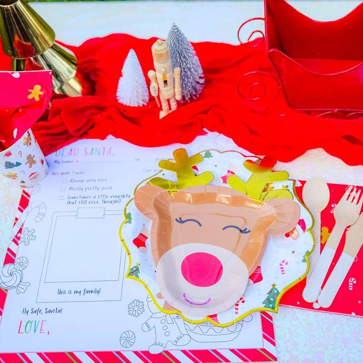 Holiday Pop in a Box – Rudolph Tableware Set for wholesale by Ellie's Party Supply