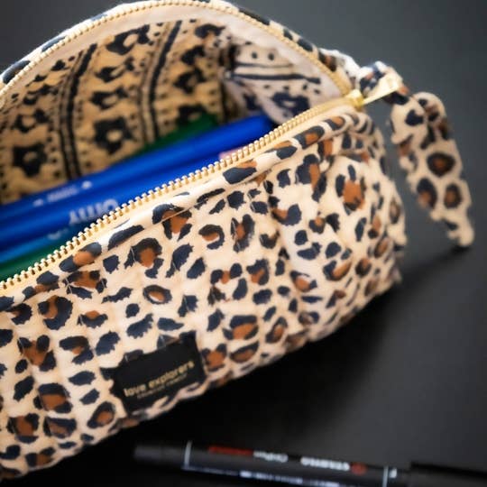 Love Explorers - Wholesale Pencil Case/Pouch - Pencil Bag - beige leopard