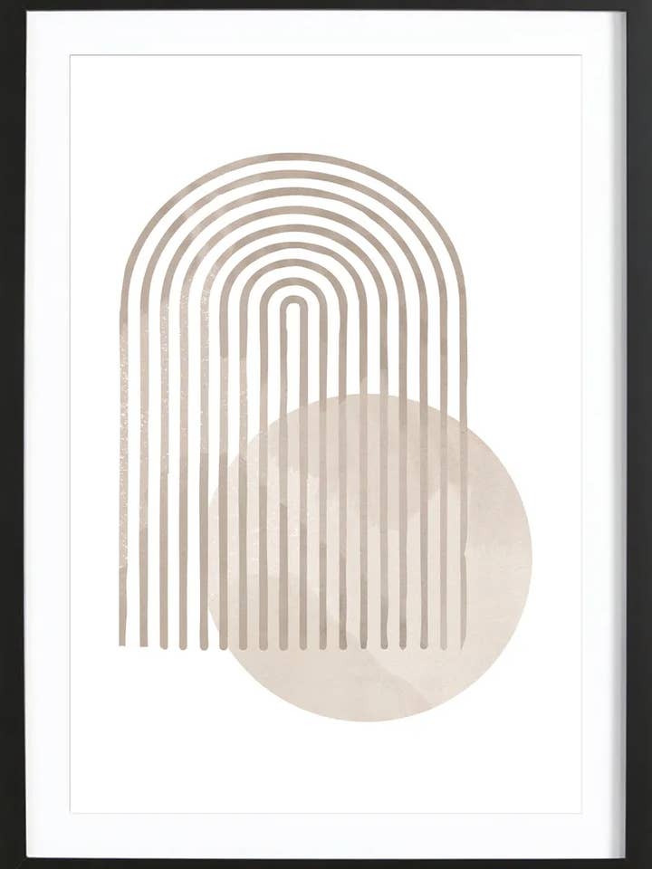 Affiche encadrée de qualité supérieure arc-en-ciel abstrait pour la vente par JUNIQE