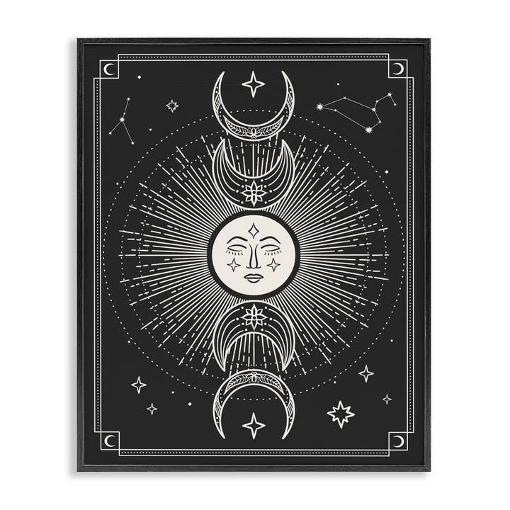 Moon Cycle Pattern Framed Art for wholesale by Stupell Industries