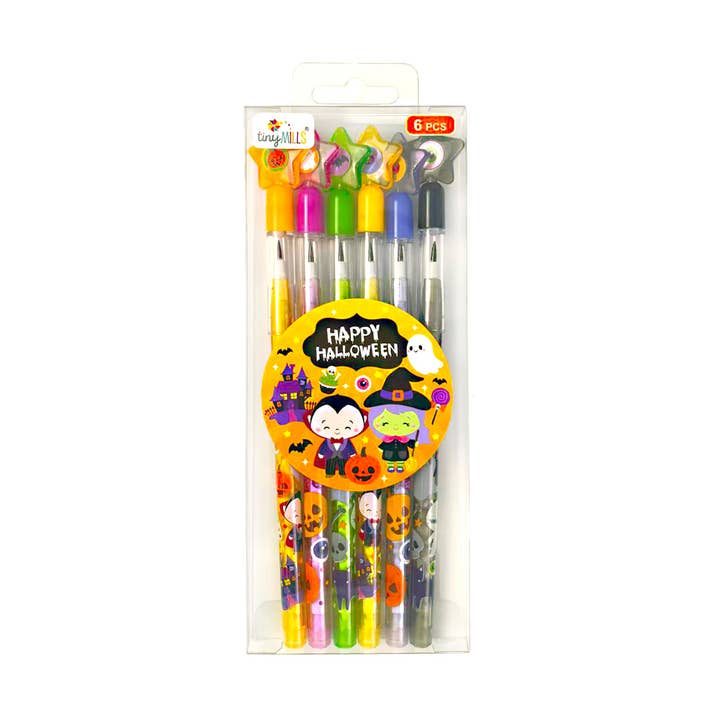 6 lápices nuevos y espeluznantes de Halloween con múltiples puntas para venta al por mayor de Tiny Mills