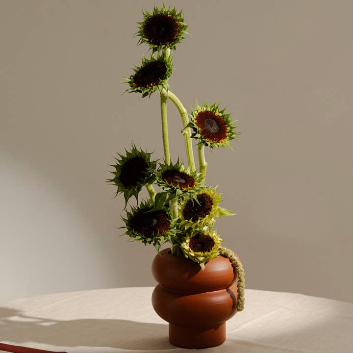 o cactuu - Wholesale Vase - Ripple Vase Small - Terracotta - Perfect for flowers1