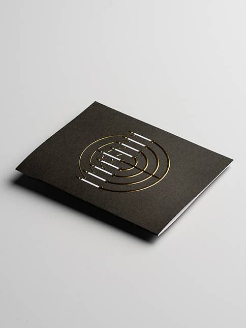 Hanukkah – Letterpress menorah card for wholesale by YOUI Paper Co.