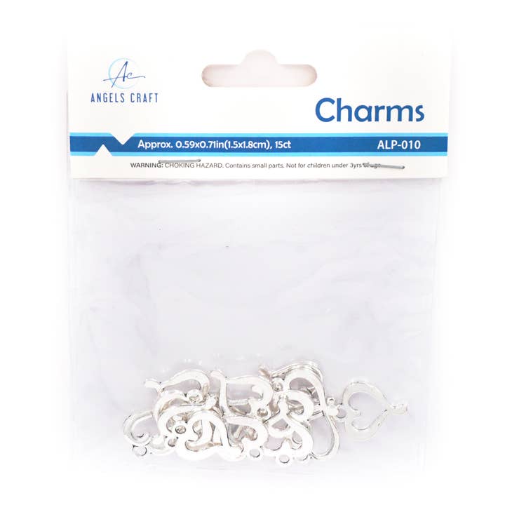 Breloques pendantes en alliage 15 carats, cœur pour la vente par Angels Craft