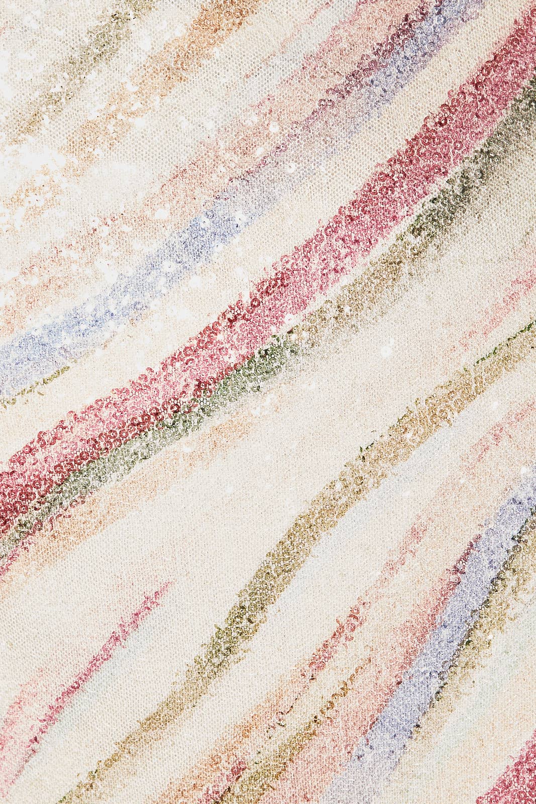 IVORY MULTI STRIPE HALTER NECK SEQUIN TOP for wholesale on Faire6