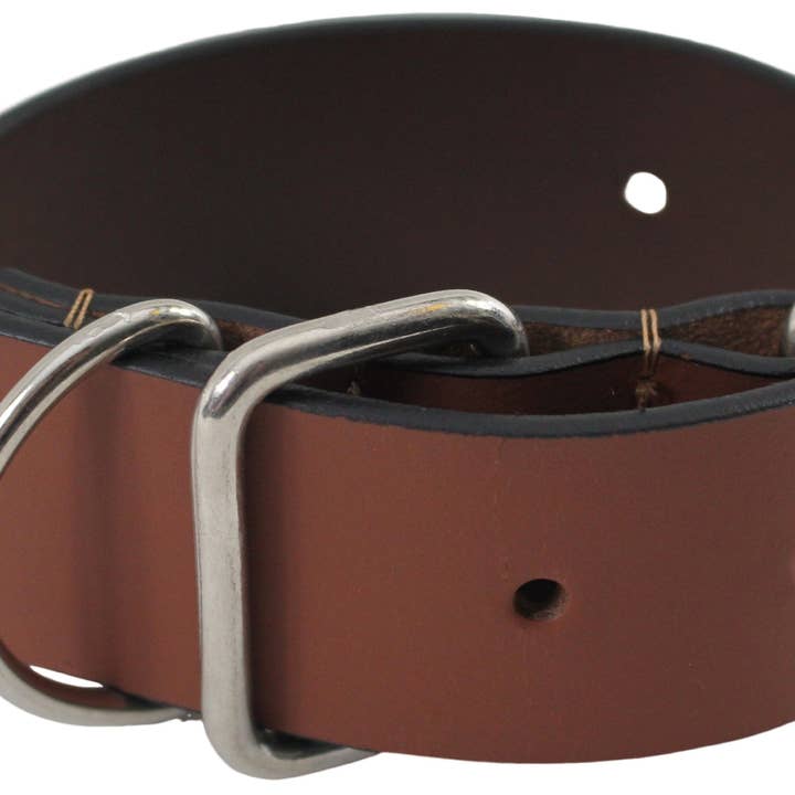 Quality Full Grain Leather Dog Collar. Width: 40mm. Colours: Black or Brown. for wholesale on Faire20