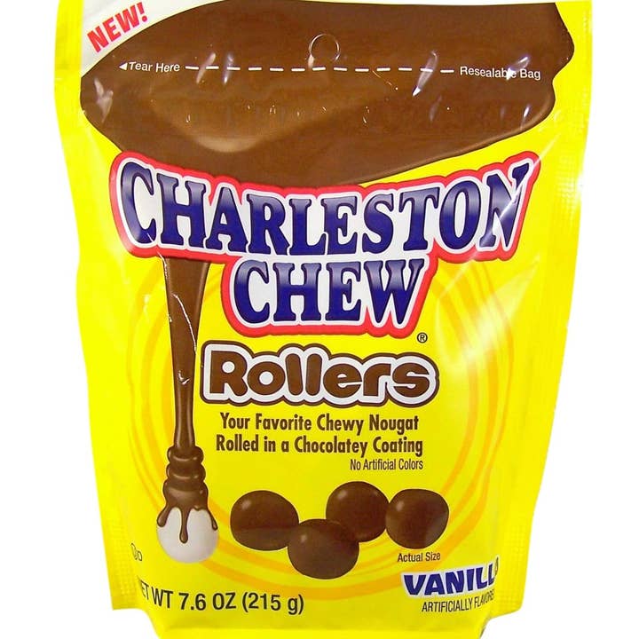 Charleston Chew Rollers Vanilla Chocolate Candy 7.6 oz 6 ct for wholesale by Long Island Candy Factory