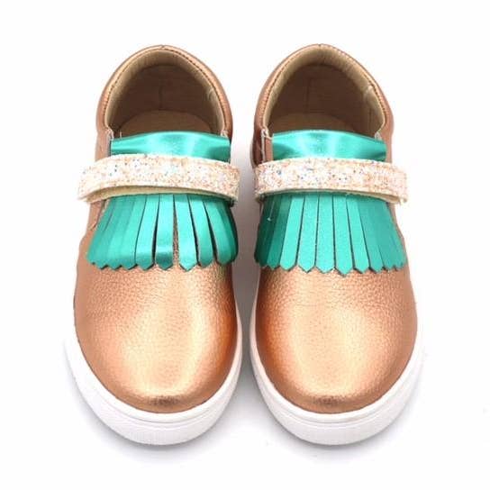 Kai Fringe Sneaker | Bronze for wholesale by Mini Soles