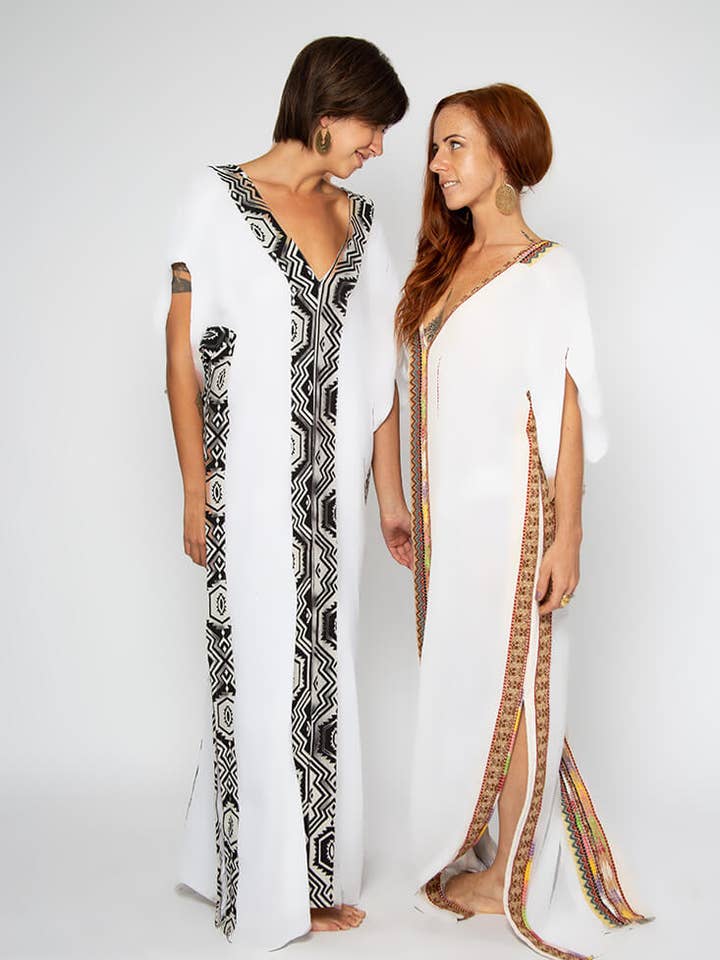 Omni Collection – wholesale Kaftan - Dam – Kaftanklänning med afrikanskt mönster och öppen rygg15