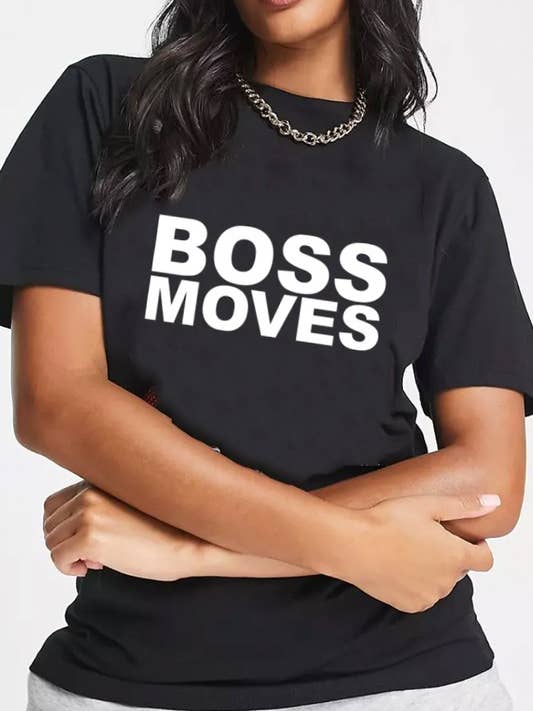 Boss Moves Graphic Women Graphic Tee for wholesale by DOTCOM