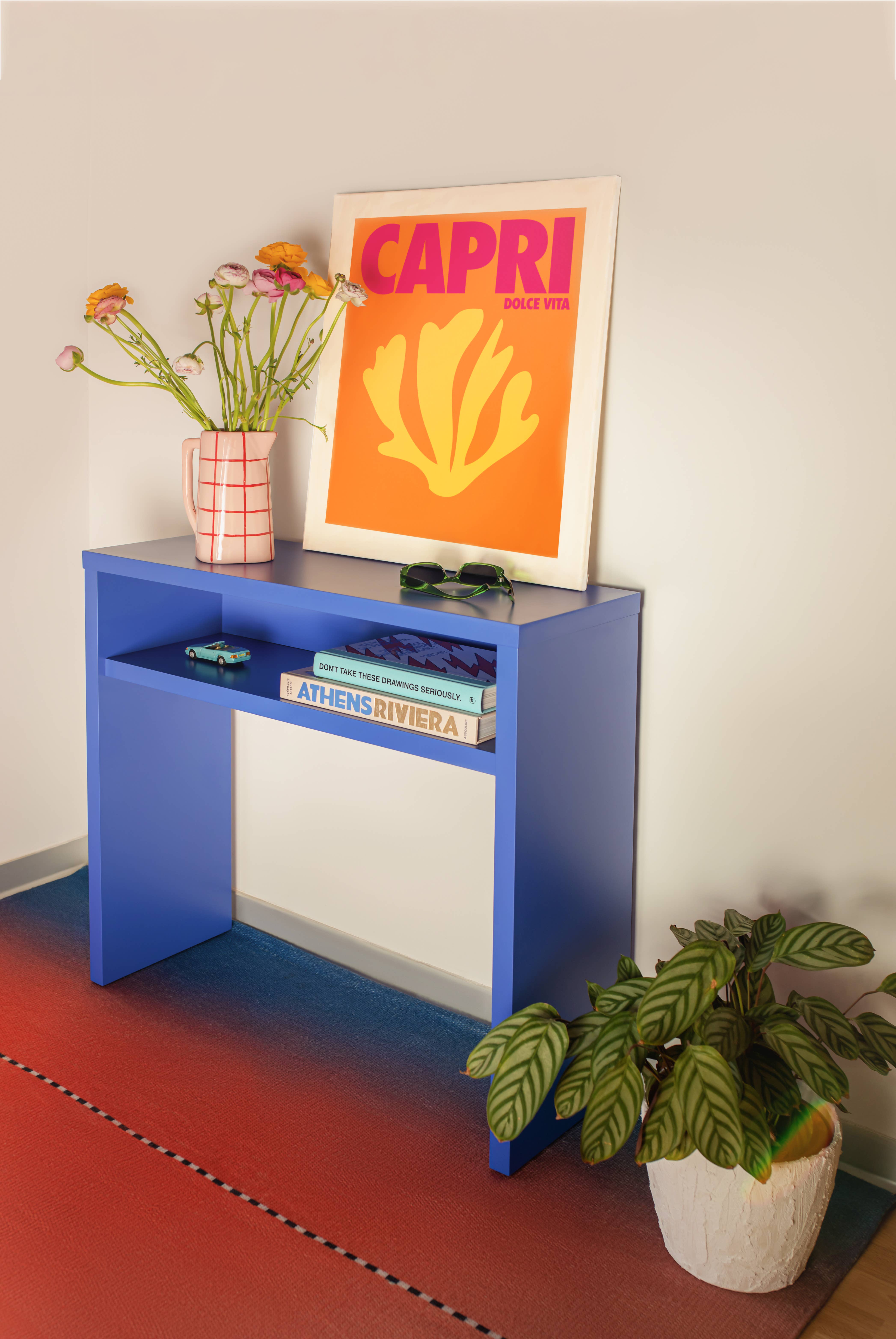 Really Nice Things - Wholesale Console Table - Prussian blue laminated board console 3cm 80x30cm2