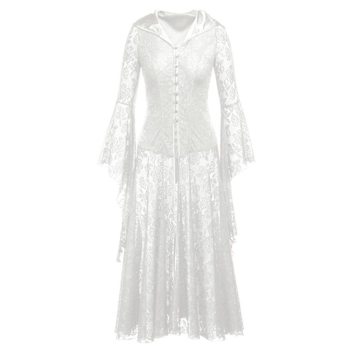 SALINA TRADING INC - Wholesale Dress - Women's - Women Retro Gothic Lace Splicing Hooded Dress1