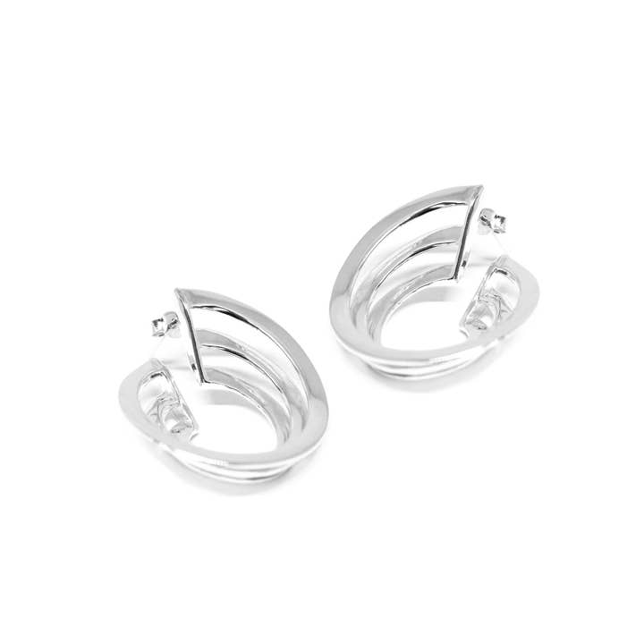 Vortex Guggenheim 925 Silver Earrings for wholesale by Co.ro Jewels