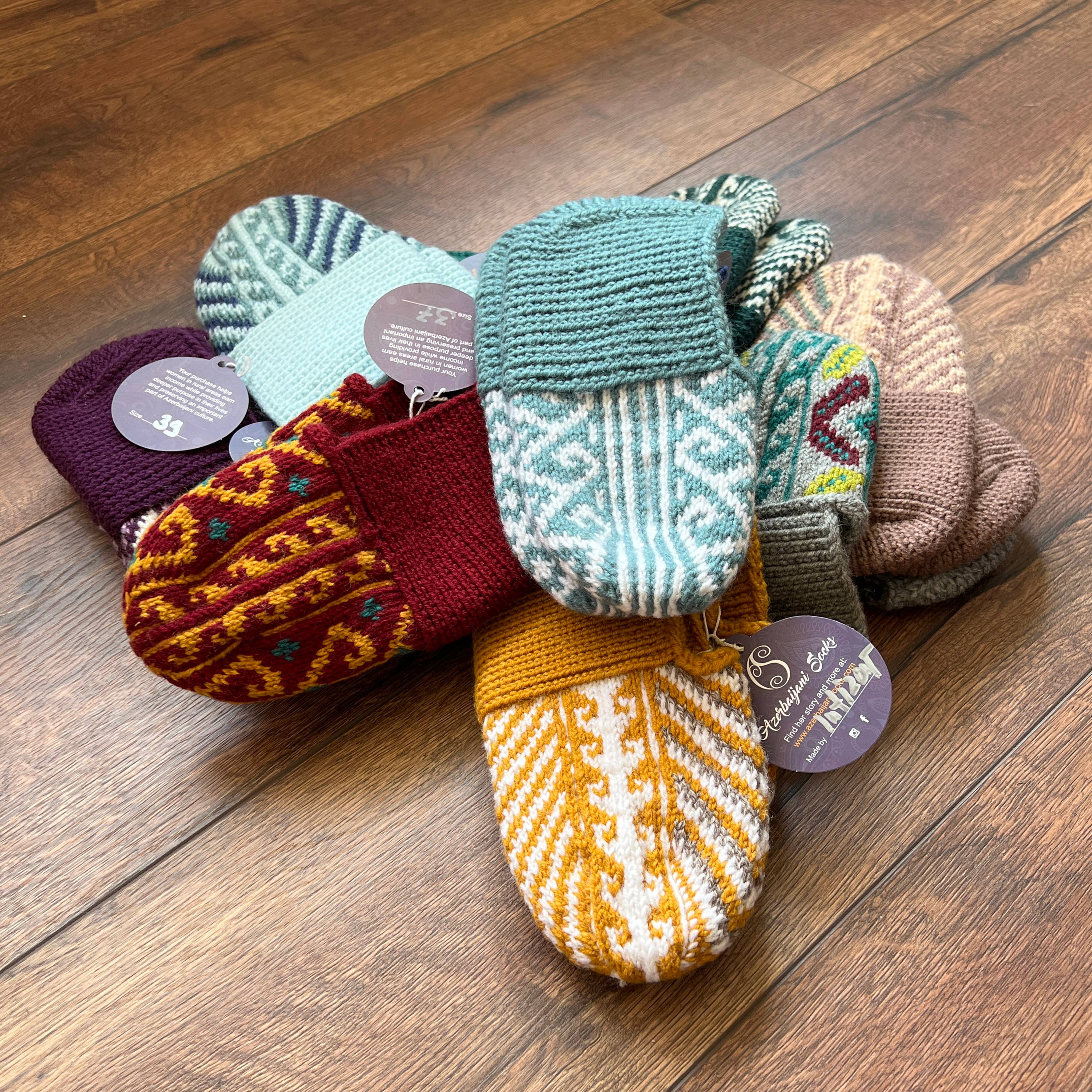 Azerbaijani Socks - Wholesale Sock Slippers - Women's - Adult Women's Slippers (no suede) : Set of 9 Variety Pack2