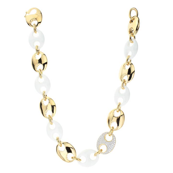 Summer Link Saddle Necklace for wholesale by Lauren G Adams