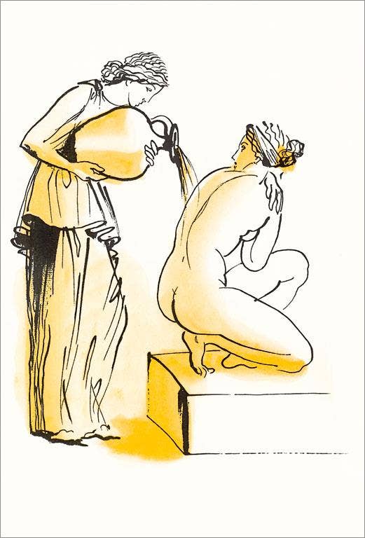 Found Image Press - Wholesale Art Print - Art Print BW-107 Grecian Bathing0