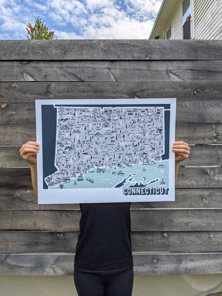 Connecticut Print for wholesale by Brainstorm