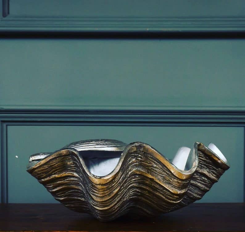 DDecorStore - Wholesale Ice Bucket - Clam shaped Wine Cooler ice bucket BIG Heavy length 26"4