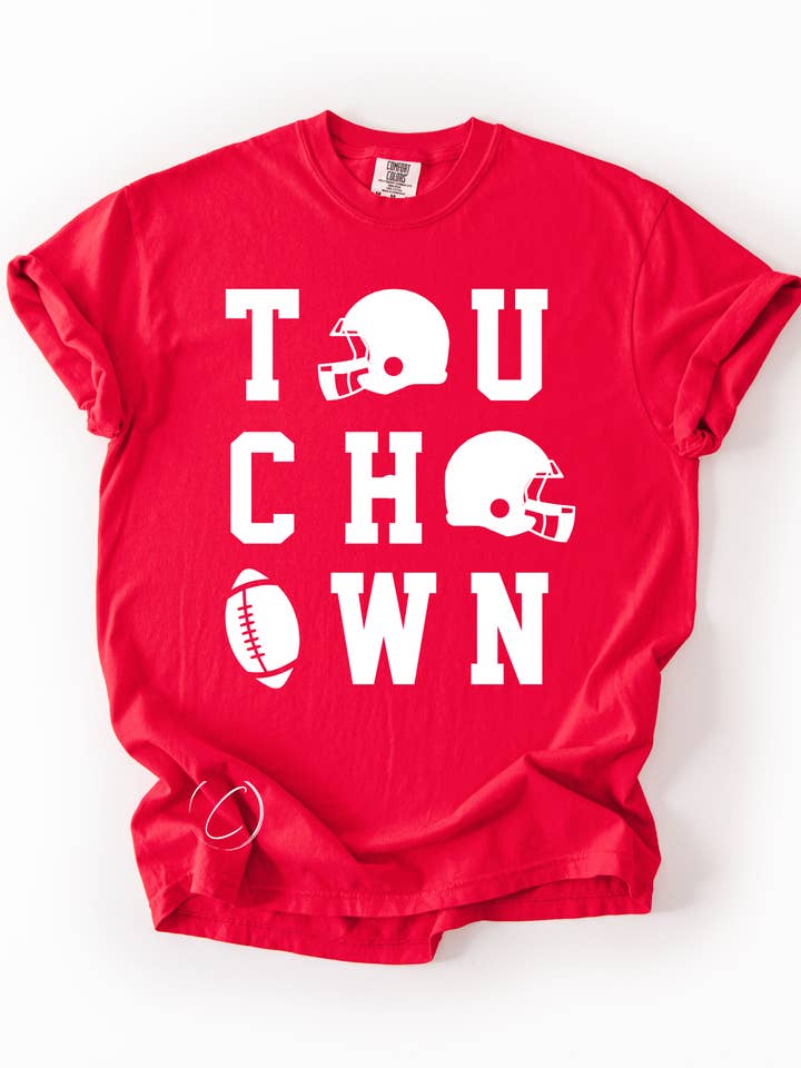 Squared Touchdown Graphic Tee for wholesale by CMD Wholesale