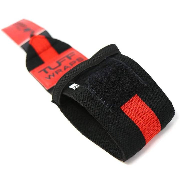 TuffWraps - Wholesale Fitness Equipment - 16" Villain Wrist Wraps - Black & Red