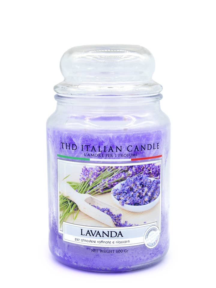 Italian Candle Premium Large Lavender 4/80 for wholesale by Thd Tophouse
