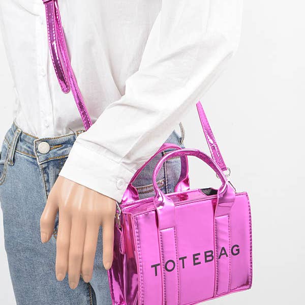 3AM BY H&D ACCESSORIES - Wholesale Tote Bag - Women's - Mirror Metallic Small Tote Bag5