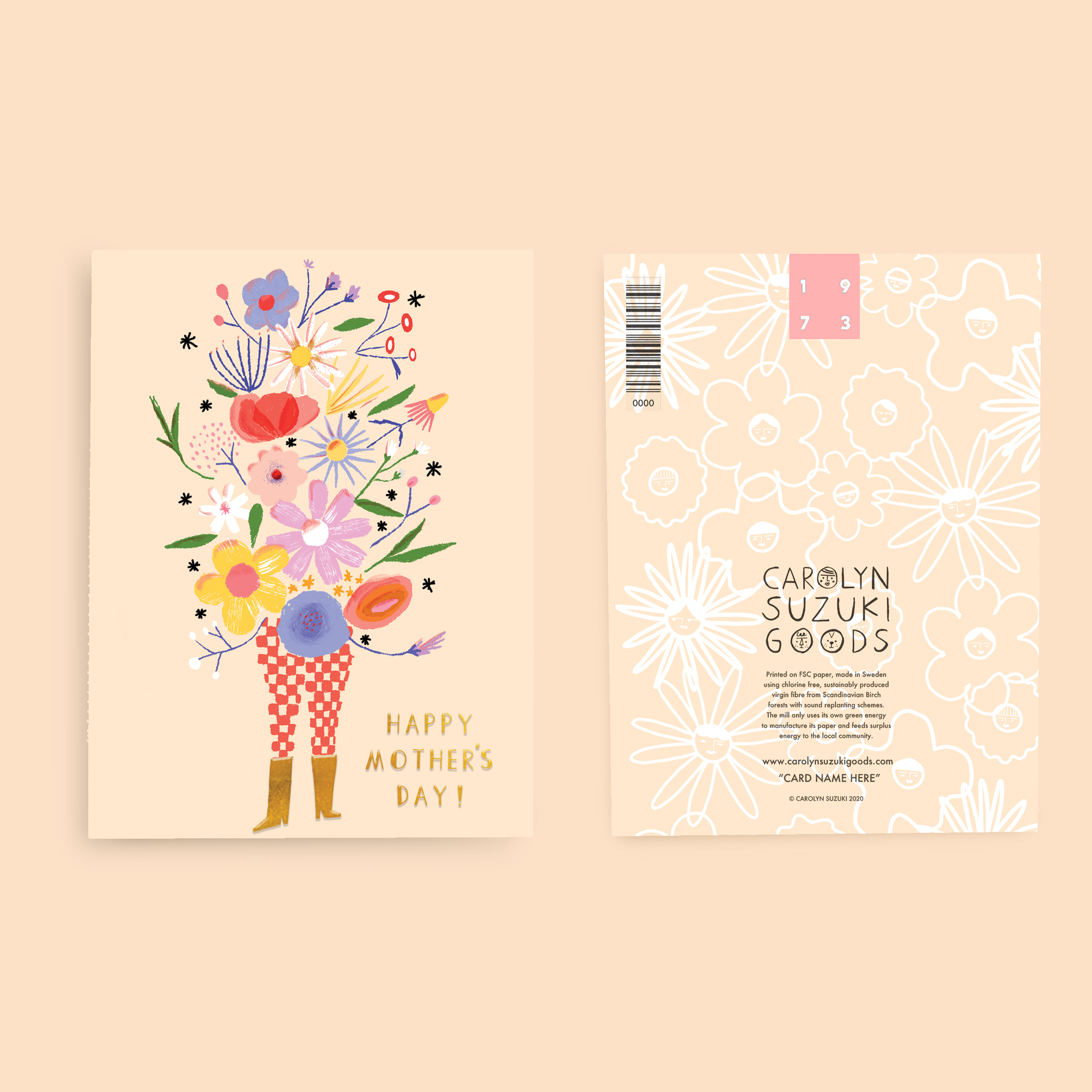 Carolyn Suzuki - Vente Carte pour la fête des Mères - FLOWER TOWER - Carte pour la fête des mères1