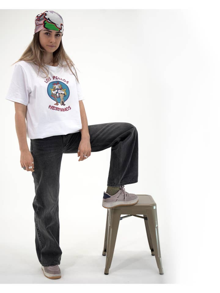 Grafitee - Venta al por mayor Camiseta serigrafiada - Unisex - Camiseta Los Pollos Hermanos - Camiseta con el logo de Breaking Bad