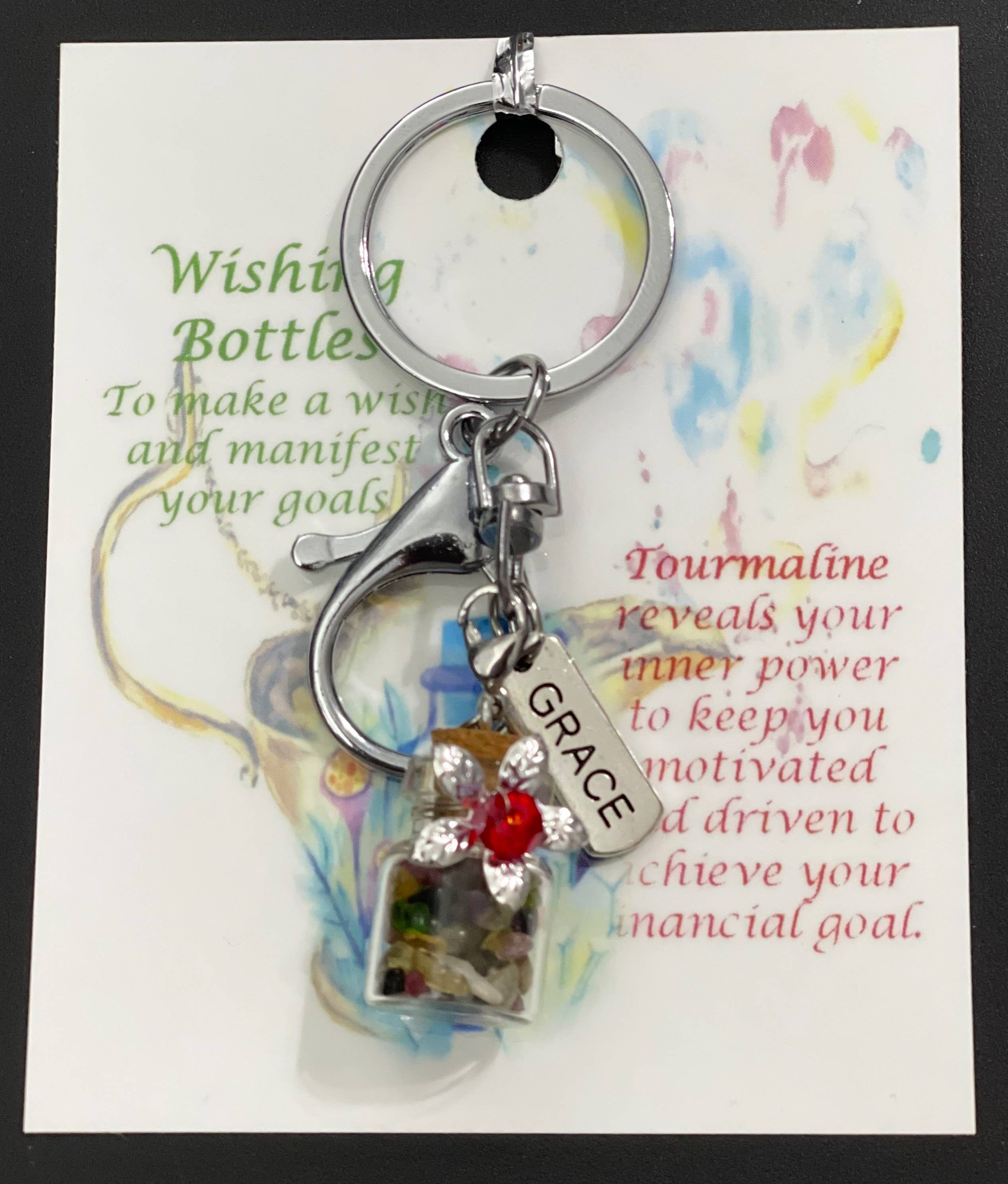 VPS Stones Inc. - Vendita all'ingrosso Portachiavi - Unisex - Portachiavi con bottiglia di pietre della fortuna4