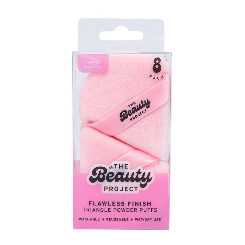 Deluxe Import Trading - Wholesale Makeup Sponge/Blender - Flawless Finish Triangle Powder Puffs 8pk Pink0