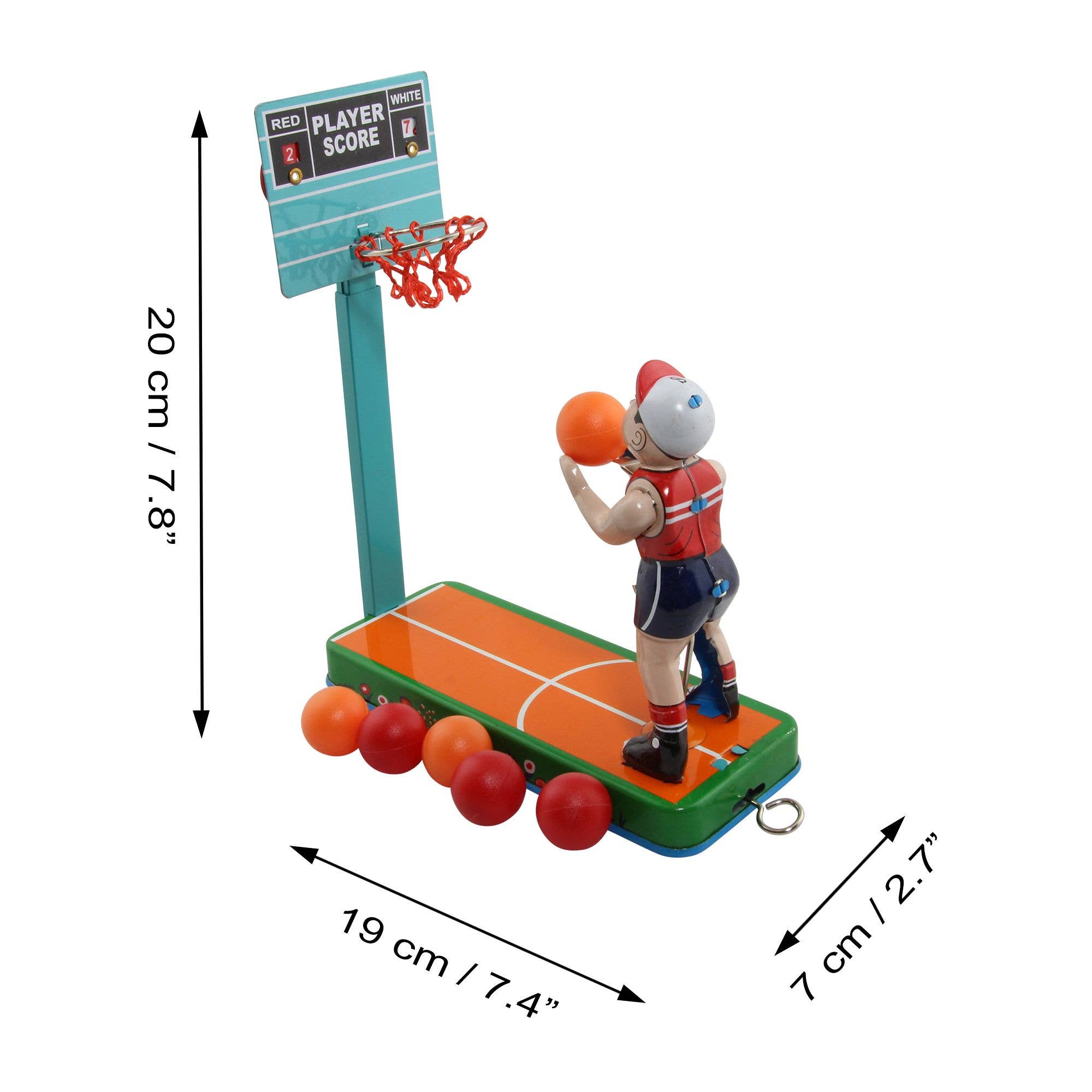 Tribal Trade GmbH - Wholesale Decorative Figurine - Tin toy basketball player basketball made of tin4