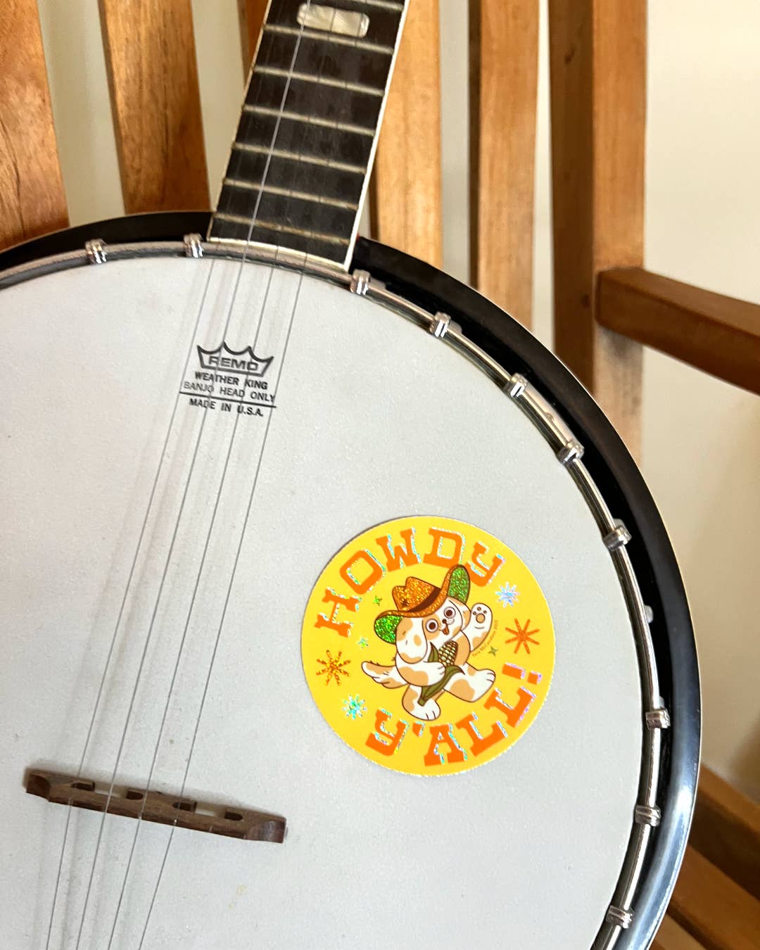 Sara McCandless Illustration - Wholesale Sticker - Howdy Y'all Glittery Sticker2