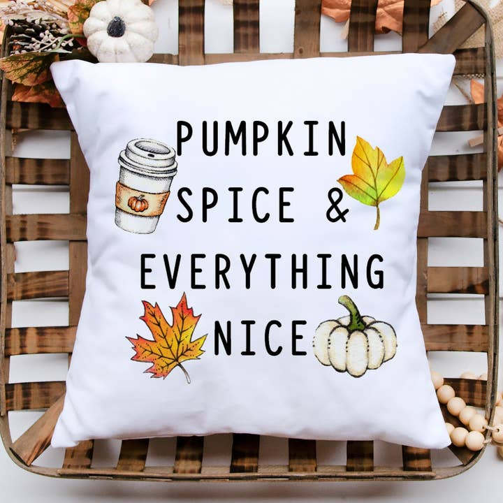 Taie d'oreiller Citrouille Spice & Everything Nice Uniquement pour la vente par Love You a Latte Shop