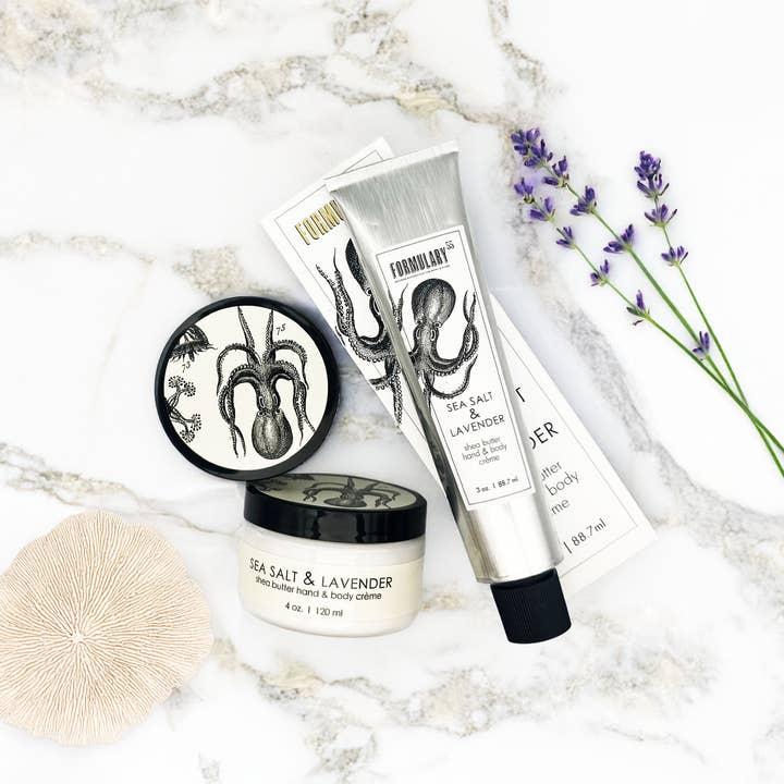 Formulary 55 - Wholesale Hand Cream/Lotion - Sea Salt & Lavender - Shea Butter Hand & Body Creme Tube