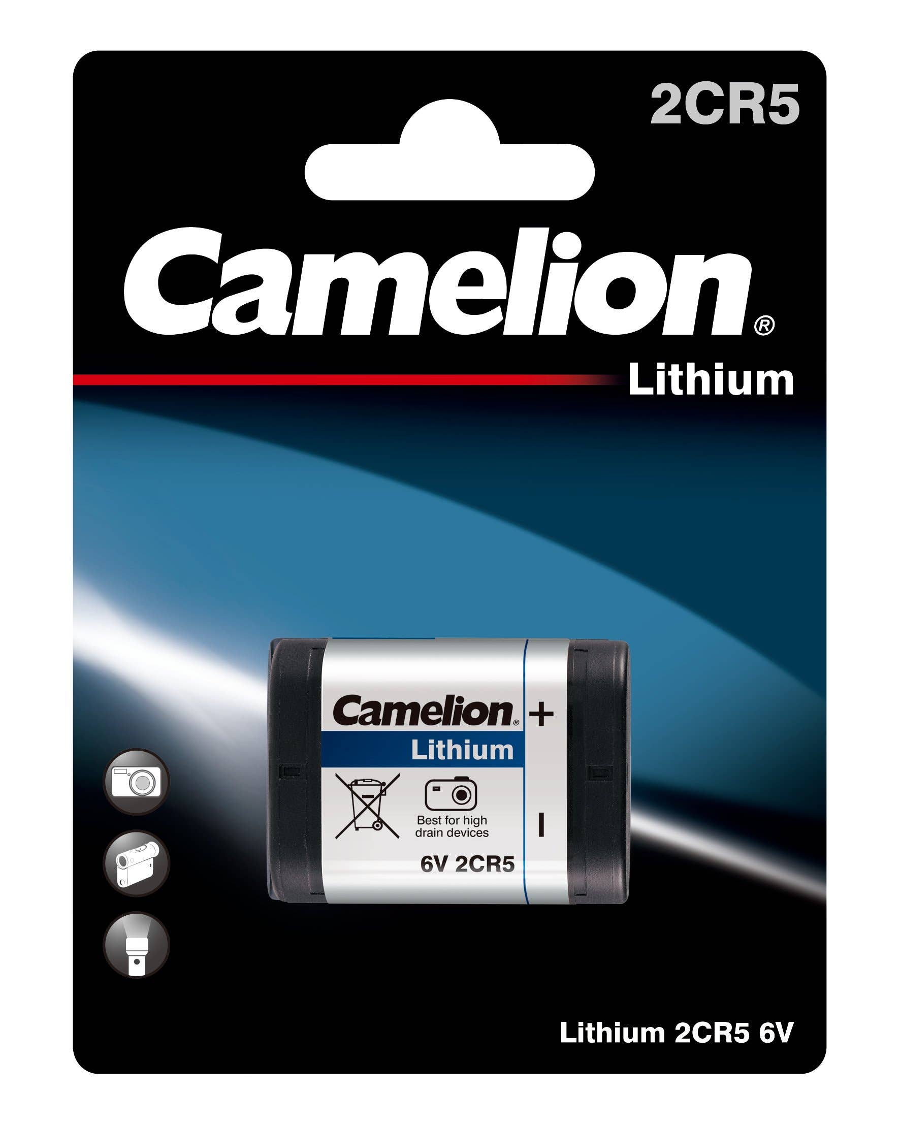 Camelion Battery - Wholesale Camera Strap - Camelion 2CR5 6 Volt Lithium 1pk Blister0