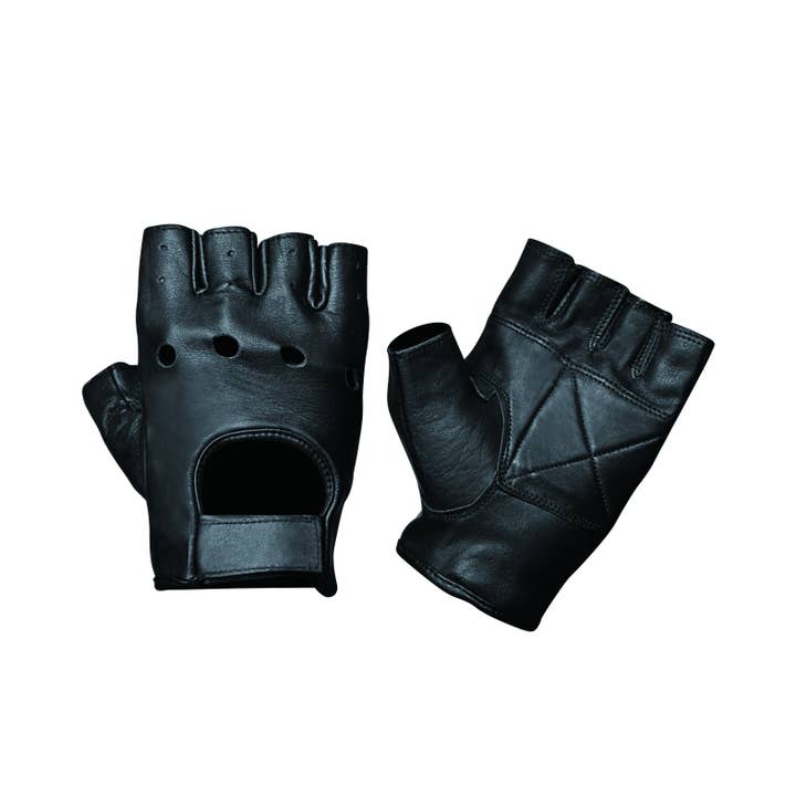 BLK 1450.00 - Luvas de couro sem dedos para homem para venda a revendedores na Faire