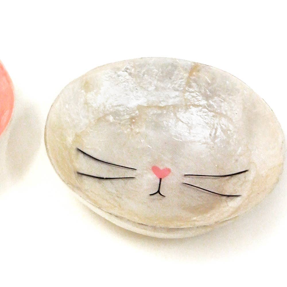 Dekorasyon Gifts  Decor - Vente Assiettes/plats/bols de décoration - Bol Mini Capiz de 3 po avec nez de lapin1