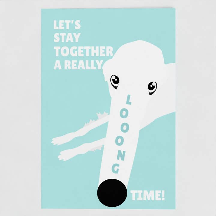 Let's Stay Together A Long Time Nose Anniversary Dog Card for wholesale by The New Aesthetic