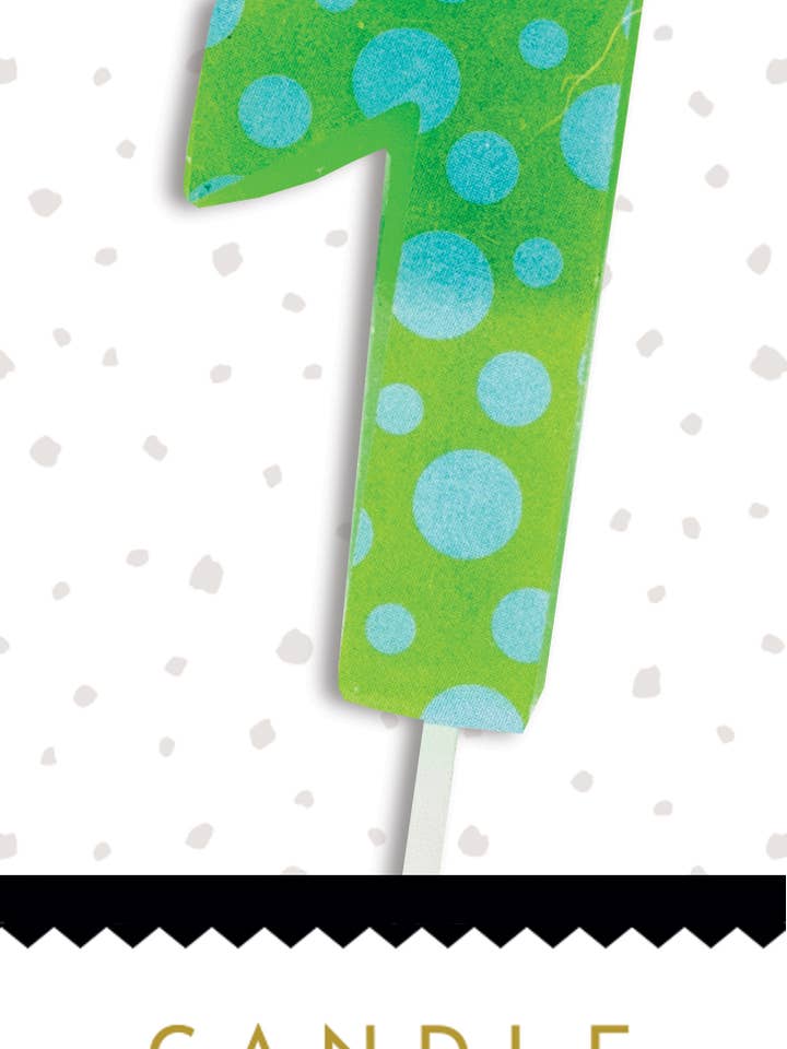 1 vela de número de decalque colorido por atacado de Party Partners