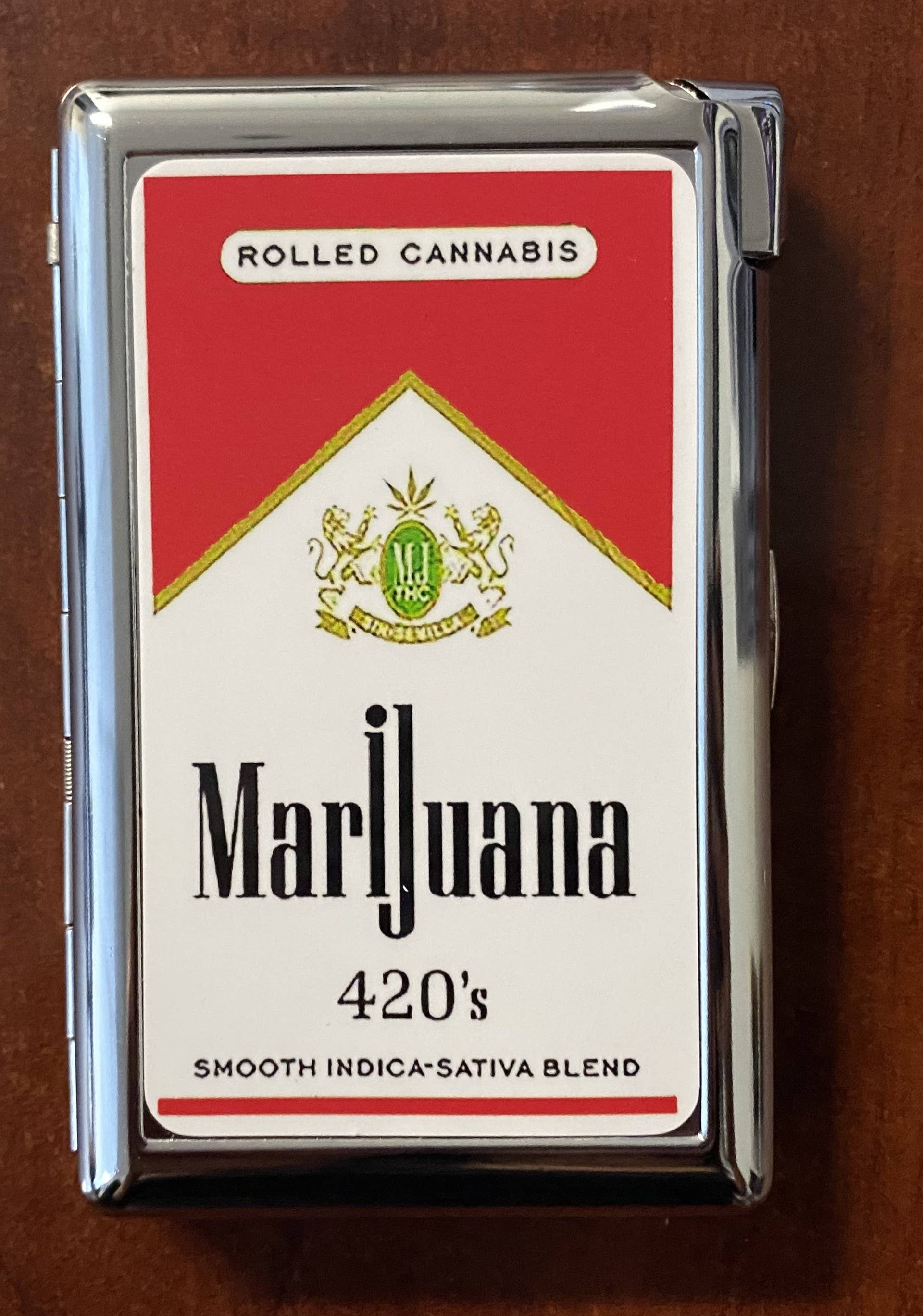 Lighter King - Wholesale Humidor/Cigar Accessory - REDS Cigarette Weed Storage Case w/built in lighter