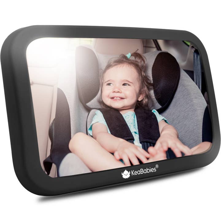 KeaBabies - Wholesale Car Decorative Charm - Women's - KeaBabies Baby Car Seat Mirror (Large, Matte Black)