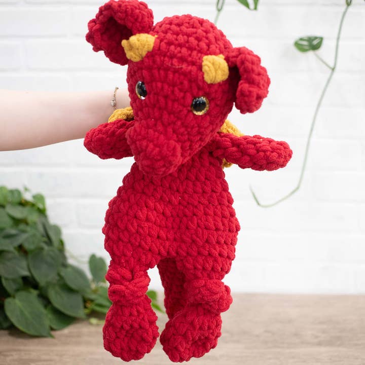 The McGarvey Workshop - Wholesale Stuffed/Plush Toy - Kids & Baby - Dragon Lovey, Crochet Stuffed Animal, Dragon Snuggler