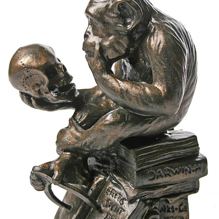 Monkey with Skull Statue (1892-93) by Rheinhold 6H for wholesale by Museum Wholesale Inc