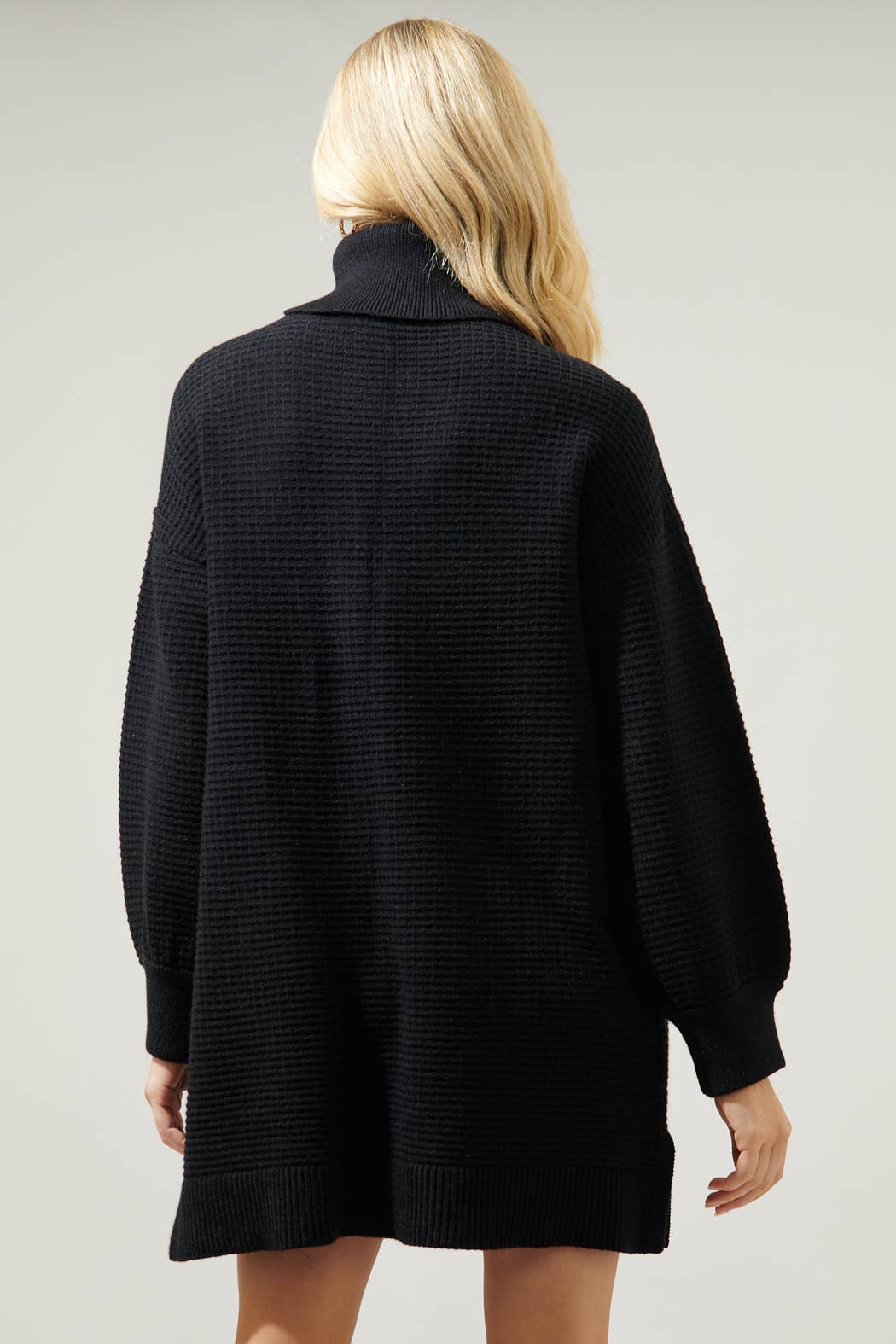 Sugarlips - Vente Robe – femme - Robe-pull col roulé en maille gaufrée Shawnee8