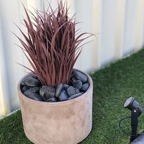 Designer Plants AU - Wholesale Artificial Plant - Artificial Ornamental Potted Dense Burgundy Grass UV Resistant 38cm